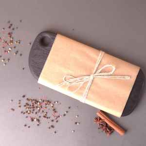 Planche à découper rectangulaire en bois d'acacia brûlé fait main de qualité supérieure, planche à découper en bois massif avec finition brûlée pour la maison et la cuisine - Product Image 2