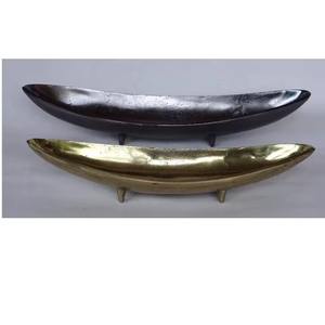 Plateau en forme de coquillage en aluminium moulé, élégant plateau de table en aluminium, décoratif pour les bibelots, décoration intérieure et artisanat métallique - Product Image 4