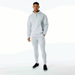 Sudadera con Capucha y Cremallera Extra Grande para Hombre, Personalizada al por Mayor, de Felpa Técnica de 500 GSM, con Parches de Algodón, Chándales, Logotipo Bordado, Invierno - Product Image 2