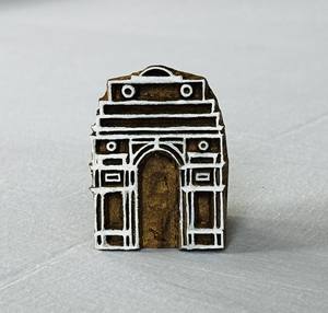 Sello de Impresión en Bloque de Madera India Gate |   Impresión en Madera de Teca Tallada a Mano - Product Image 5