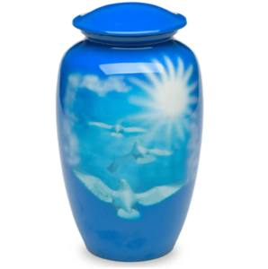 Urnes de crémation pour adultes en aluminium Flying Eagle Vente chaude Grandes urnes de crémation pour cendres humaines à des prix raisonnables Fabriquées en Inde - Product Image 2