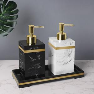 เครื่องจ่ายของเหลวหินอ่อนสีขาวที่หรูหราทนทานสำหรับมือสบู่จานสบู่ขวดโลชั่น - Product Image 2