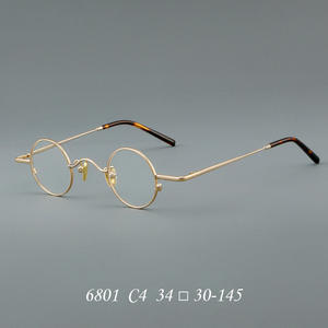 日本のレトロなデザイン純粋なチタンラウンドフレーム眼鏡卸売サプライヤー - Product Image 6