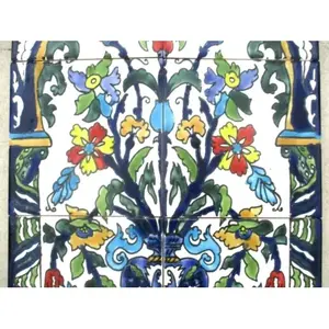 12 "x 18" มือวาดกระเบื้องเซรามิกศิลปะแจกันดอกไม้ backsplash ผนังผนังแผงภาพจิตรกรรมฝาผนัง - Product Image 1