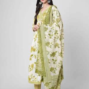 Maruti Fashion MF223 Coton de créateur Alia Cut Kurti Dupatta Impression numérique Style indien Vêtements de mariage Prix de gros Fabriqués - Product Image 4