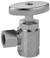 Sortie de compression de la vanne d'arrêt d'angle multi-tours en laiton sans plomb pour robinet évier de salle de bain Machine à laver chauffe-eau