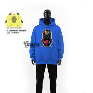 Sweat à capuche blindé en Kevlar pour moto avec capuche et poches réglables, équipement de motard, été hiver, imprimé 1 - Product Image 6