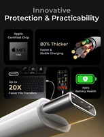 Cable de Carga USB C LISEN, Paquete de 4, 60W, Alta Velocidad, Carga Rápida, Cable Tipo C a Tipo C Duradero para iPhone, Samsung, iPad, Laptop