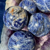 Esferas de Cristal de Sodalita Hechas a Mano, Piedras Preciosas al por Mayor, Bolas de Piedra Curativa, Productos Espirituales, Bolas de Cristal Decorativas