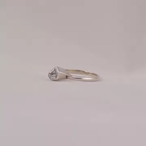 Bague de réglage de lunette Solitaire en diamant de luxe 1.5 carats CVD en laboratoire 14K plaqué or massif bague de fiançailles classique - Product Image 4