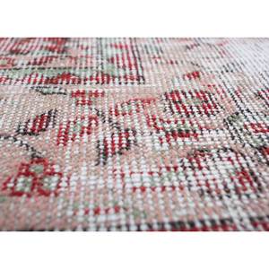 Alfombra de Lana Anudada a Mano Vintage de Gran Tamaño Pae-2031 con Patrón Floral Rojo y Naranja para Sala de Estar o Pasillo para Adolescentes - Product Image 3