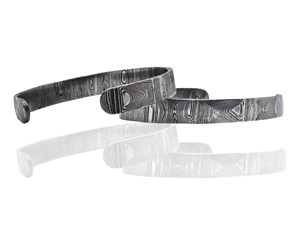 Personalizado hecho a mano de acero de Damasco forjado a mano precioso patrón pulsera para hombres y mujeres - Product Image 6