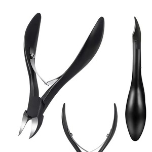 Cortaúñas Profesional de Acero Inoxidable con Recubrimiento Negro, de Alta Resistencia, con Apertura de Mandíbula Ancha para el Cuidado de Uñas Gruesas de Dedos de Manos y Pies - Product Image 4