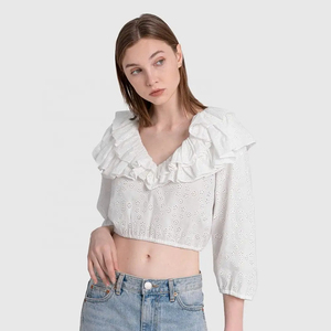 2025 été femmes Blouses décontracté col rabattu manches chauve-souris grande taille imperméable coupe-vent respirant Vintage couleur unie - Product Image 5