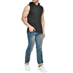 Street Wear Casual Custom Gym Hoodie Sleeveless Pullover Fitness Workout Autumn Winter Unisex Men Hoodies OEM Serviced - Product Image 3