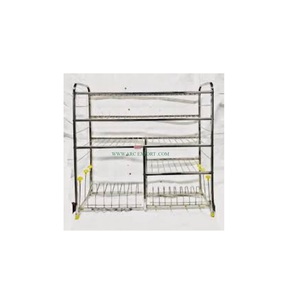 ชั้นสแตนเลสขัดเงากระจกโลหะหรูหราติดตั้งบนผนังชั้นเก็บของมาตรฐานมาใหม่ - Product Image 1