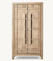 Armoire de Luxe Moderne en Bois de Pin Massif, Taille Personnalisable, Faite à la Main, Écologique, pour Atelier, Salon, Villa et Salle de Sport