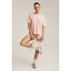 Camiseta Urbana RIELLE para Mujer, 100% Algodón Orgánico, Textura Gruesa, Corte Holgado, Cuello Redondo - Product Image 2