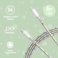 Cable de Datos con Certificación MFI de Carga Rápida Tipo C de 60W, Revestimiento de Nailon, Carcasa de PVC, Material de Cuero, Conductor de Cobre Estañado Trenzado