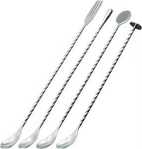 Gold and Stainless Steel Western Cutlery Set Food-Safe Metal <b>Stirrer</b> for Mixing <b>Cocktails</b> Wines Party Use - Product Image 4