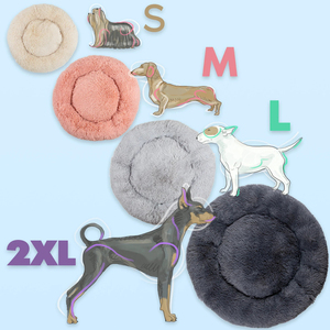 Fashion <b>Calming</b> Donut <b>Dog</b> <b>Bed</b> for Large <b>Dogs</b> Anti-Anxiety Eco-Friendly Protective Design Removable Solid Cover Machine Washable - Product Image 3