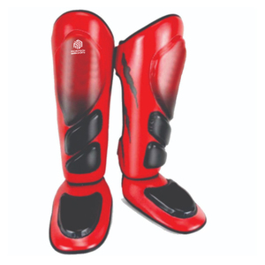 Protège-tibias de karaté en cuir synthétique de haute qualité pour les gants de boxe imprimés avec logo personnalisé d'arts martiaux avec caractéristiques de sécurité - Product Image 3