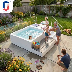 Custom Container Swimming Pool with Acrylic Glass Window Heating System and WPC Deck Outdoor Pool - Product Image 5