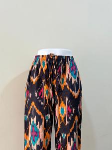 Pantalon imprimé jungle bohème vert paradis 100% coton pantalon de salon jardin exotique pantalon à cordon - Product Image 5