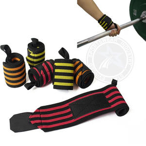 Best Selling Custom Logo Gym Workout Accessory Cotton <b>Wrist</b> Wraps for Men and Women Fitness Adult Use <b>Weight</b> Lifting Support - Product Image 1