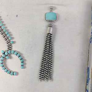 Colgante de Plata de Ley 925 turquesa Navajo Natural de Venta caliente, colgante de Navajo Natural de estilo Vintage para mujer, regalo para ella - Product Image 1