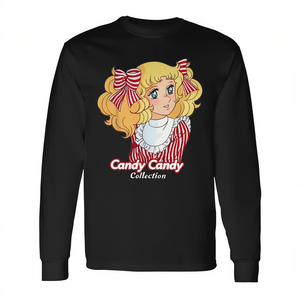 T-Shirt a Maniche Lunghe Stile Retrò Giapponese Anni '80 Anime Manga Collezione Candy Candy - Magliette Promozionali - Product Image 2