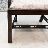 Chaise de salle à manger ergonomique Chippendale en bois de mahogany massif, revêtement en velours de haute qualité pour usage intérieur