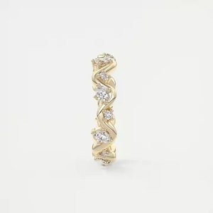 Anillo de oro amarillo de 14 quilates con corte ovalado, Diamante cultivado en laboratorio, el mejor conjunto nupcial de aniversario de boda, regalo para sus anillos finos - Product Image 2