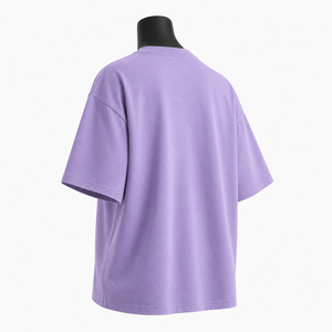 Camiseta Extra Grande de Lavanda para Mujer, 100% Algodón, Estampado Floral, Corte Holgado Informal, Camiseta Gráfica de Moda de Verano, OEM ODM al por Mayor - Product Image 4