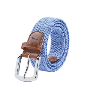 Cinturón Elástico Personalizado para Hombre, Ajustable de 105-125 cm, con Extremos de Cuero, Hebilla Metálica, Logotipo Personalizado, 2-3 cm - Product Image 2