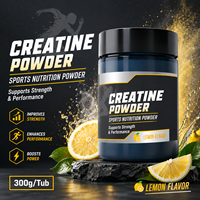 Complément de créatine en poudre 300g Créatine monohydrate saveur citron Nutrition sportive pour la force musculaire et les performances Marque privée