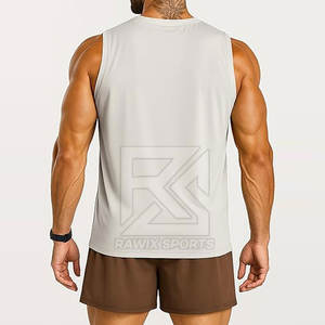 Camiseta sin mangas transpirable de secado rápido al por mayor Camiseta sin mangas de bajo precio Ropa de entrenamiento sin mangas Camiseta sin mangas para hombres - Product Image 2