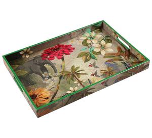 Sustainable Elegant Durable Wooden Enamel Serving Tray Environment Friendly Food Tray - Product Image 5