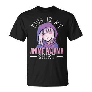 Camiseta de Pijama de Anime, Camiseta Kawaii de Chica Anime Otaku - Product Image 1