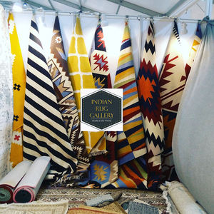 Kilim Dhurrie Antique Flatweave coloré moderne Vintage indien tapis galerie marque expédition porte livraison dans le monde entier tapis tapis tapis - Product Image 1