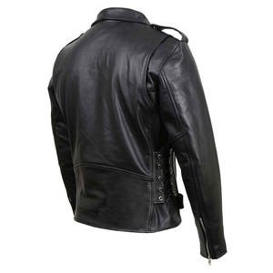 Veste en cuir de haute qualité avec logo personnalisé, prix de vente en gros, vêtements, veste en cuir résistante au vent et robuste pour hommes - Product Image 6
