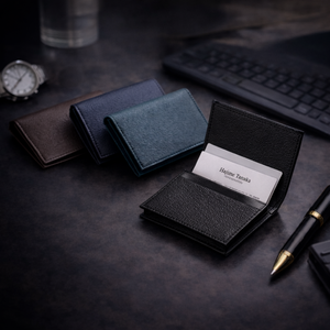 Minimalist Genuine Leather <b>Card</b> <b>Holder</b> <b>Wallet</b> 6 Inch Black No Closure 30 mm Thickness 70 g Weight - Product Image 5
