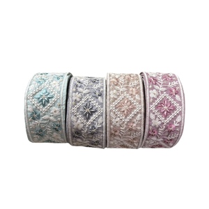 Dentelle brodée perlée de haute qualité 2025 pour robes, rubans décorés de paillettes, prix de gros pour l'exportation en Inde - Product Image 1