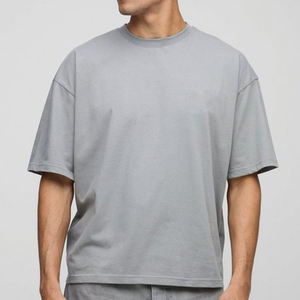 T-shirt Boxy Fit de haute qualité pour hommes DTG Print Tee T-shirts unis T-shirt personnalisé surdimensionné pour hommes - Product Image 1