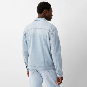 Veste Denim Décontractée à Bas Prix de Haute Qualité pour Hommes, Boutons Extensibles, Personnalité de Rue, Trou à la Mode, Conception, Taille, Tissu en Coton - Product Image 3