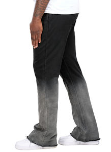 Survêtement personnalisé délavé à l'acide Combinaison de jogging en coton à broderie Ensemble de survêtements évasés survêtements délavés pour hommes - Product Image 4