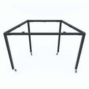 Modern Set of 6 Trapezoidal Plywood <b>Tables</b> with Lego-Style Iron Legs HBLG008 - Product Image 5