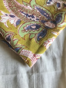 CHHAAPE Women's Hand Block Printed Cotton Fabric Classic Paisley Floral Design | Olive Green Indian Textile - Product Image 3