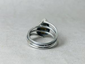 เครื่องประดับหินที่ออกแบบเอง925แหวนพลอยลาบราดอไรต์เงินสเตอร์ลิงแหวนเงินแท้สินค้าของขวัญแหวนลาบราดอไรต์ธรรมชาติ - Product Image 6