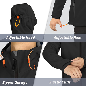 Chaqueta cortavientos Softshell personalizable para hombre, abrigo de invierno impermeable de talla grande pequeño MOQ - Product Image 5